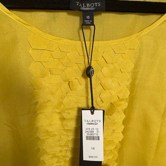 Talbots Gold Silk Tank Top Size 16‎ - Picture 6 of 7